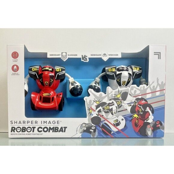 Sharper Image Other - SHARPER IMAGE RC Robot Combat White & Red 2 Players